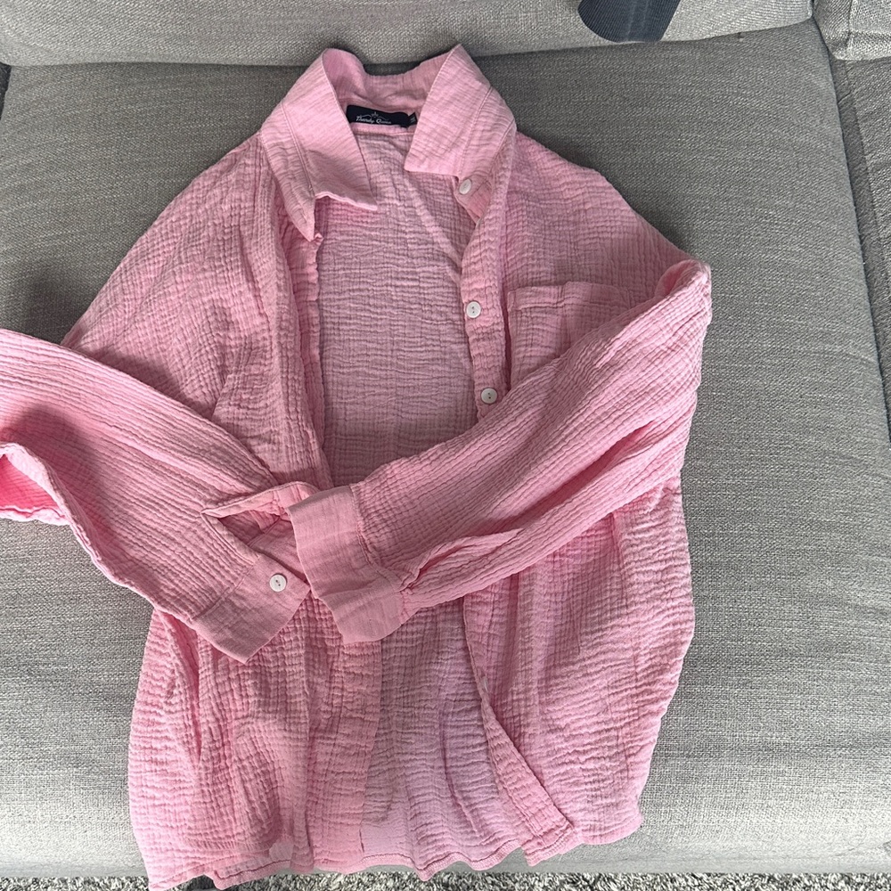 Men's Pink Crinkled Shirt